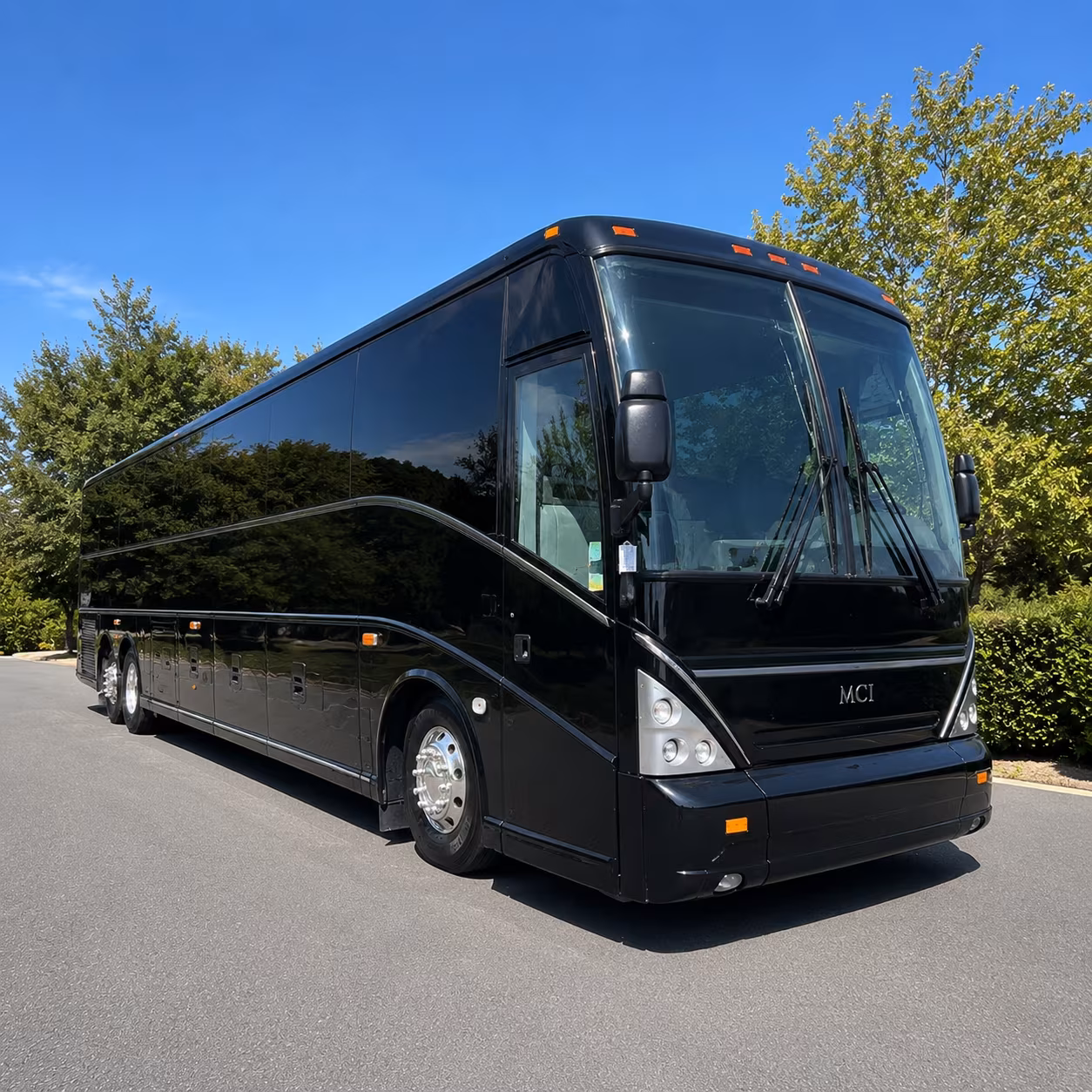 pasadena charter bus rental exterior