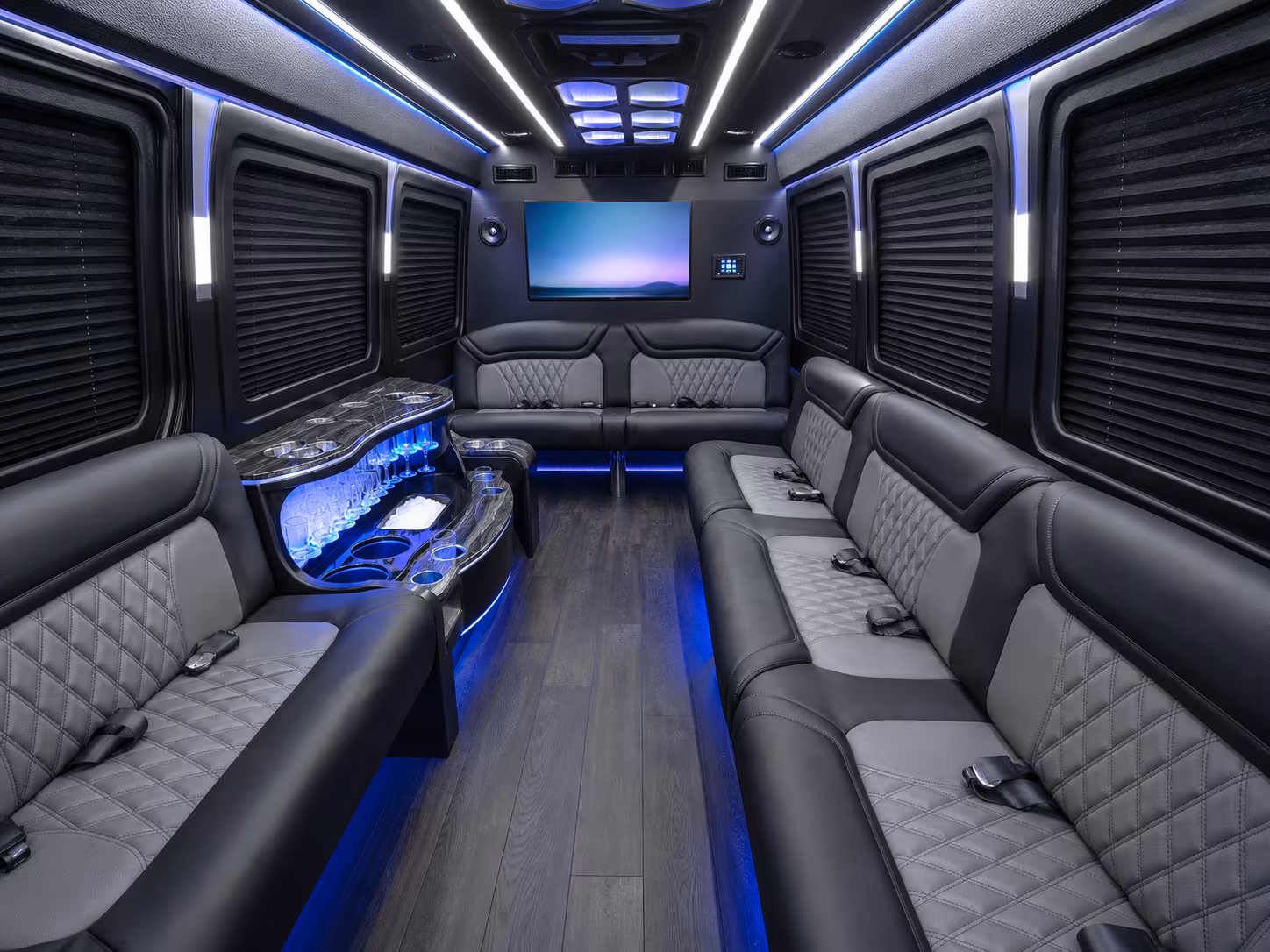 thousand oaks 40 passenger party bus inside