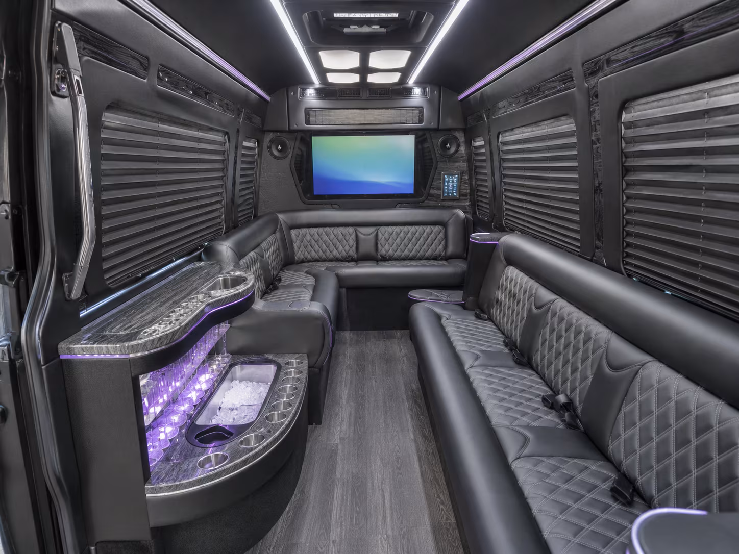 thousand oaks 40 passenger party bus interior