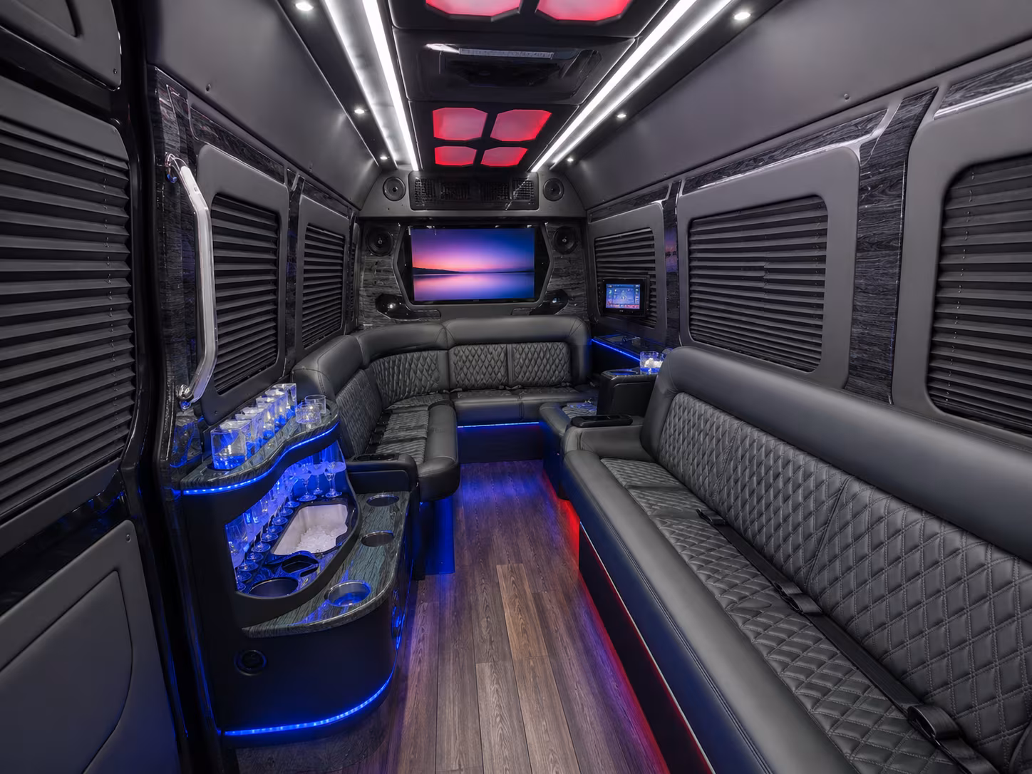thousand oaks 50 passenger party bus interior