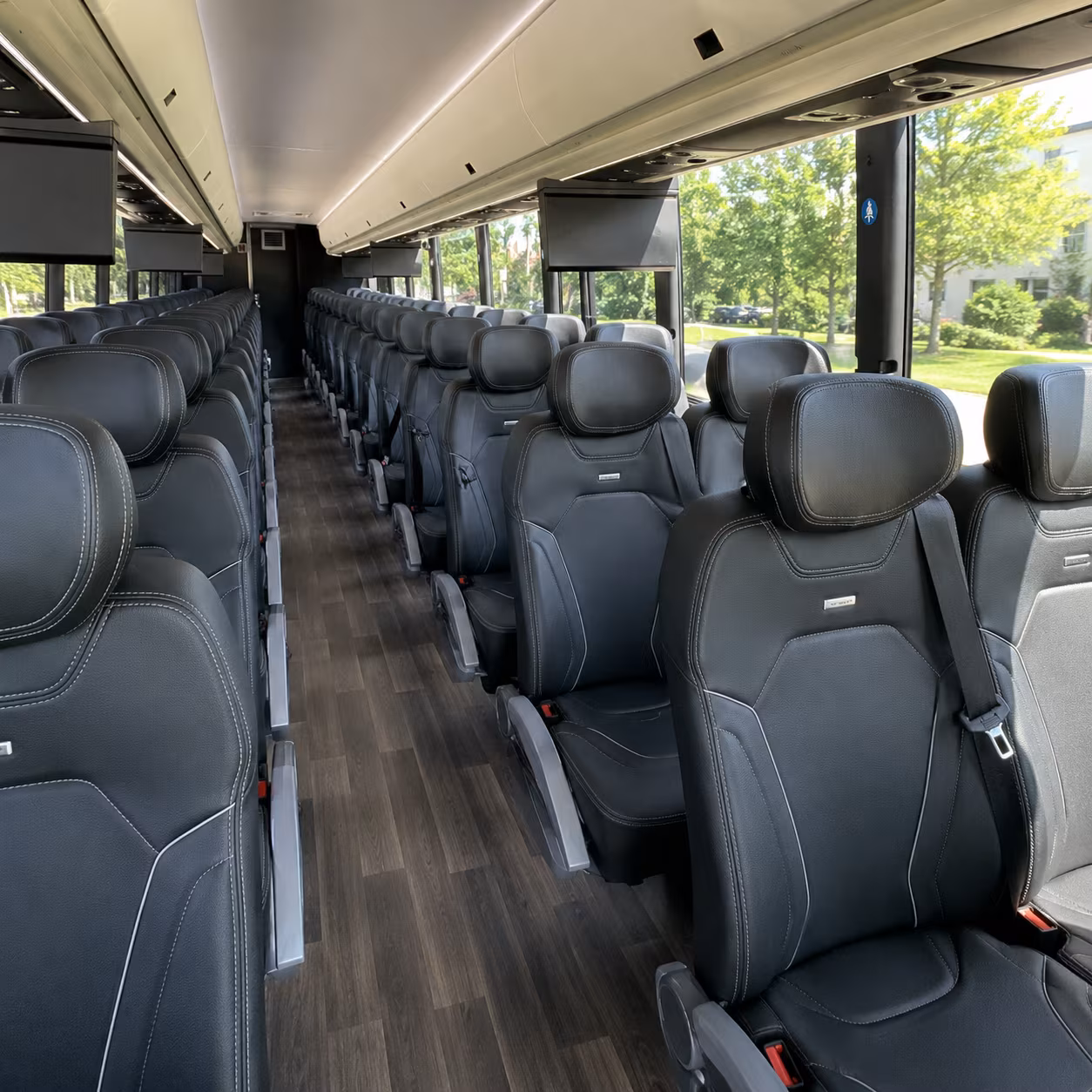 ventura charter bus rental interior
